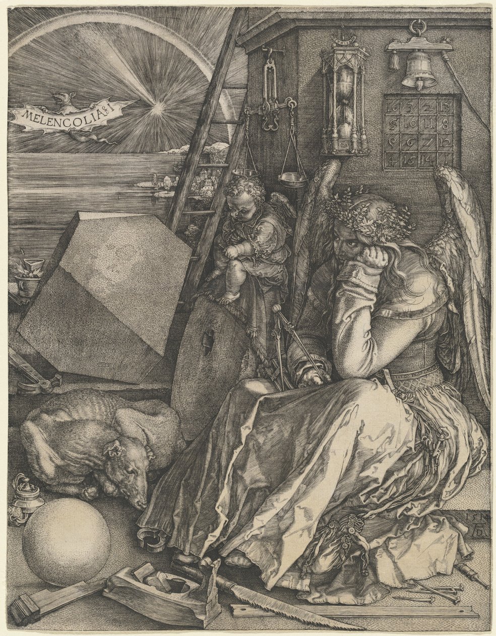 Melankolia I tekijältä Albrecht Dürer