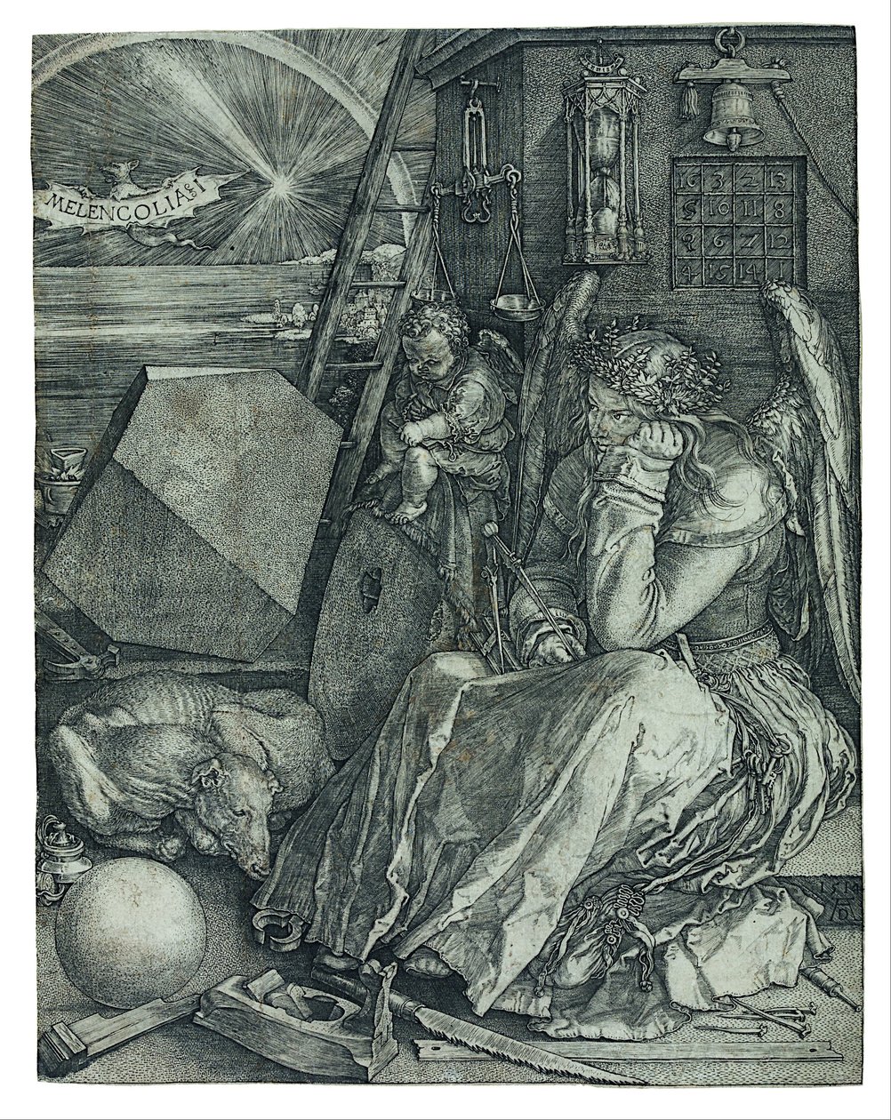Melencolia I tekijältä Albrecht Dürer