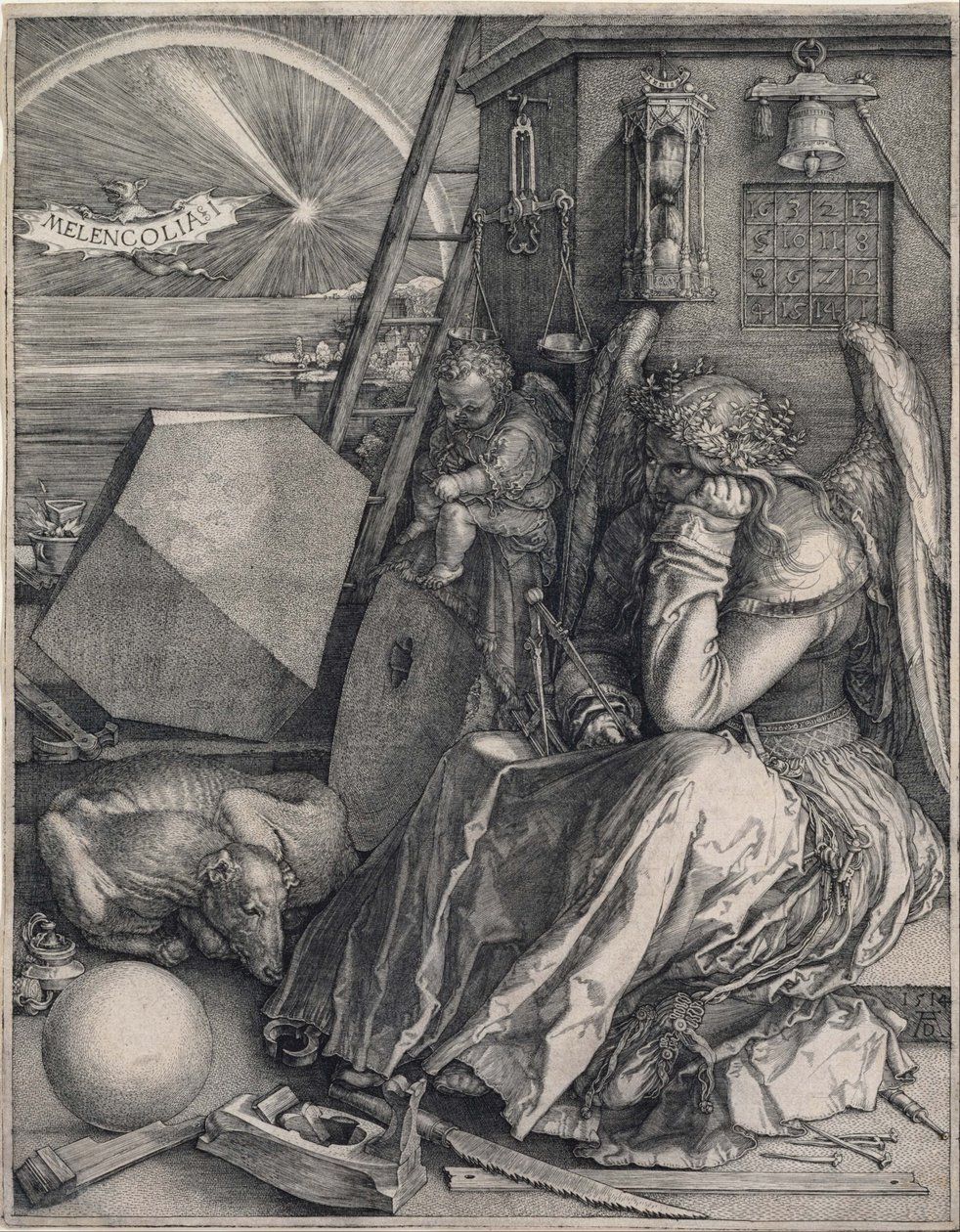 Melencolia I tekijältä Albrecht Dürer