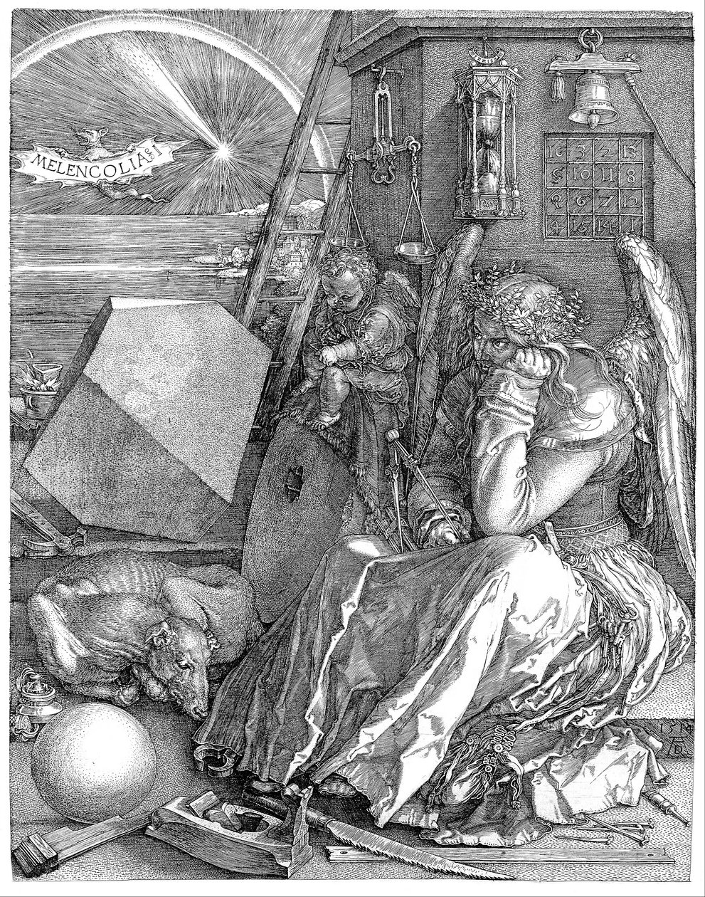 Melencolia I tekijältä Albrecht Dürer