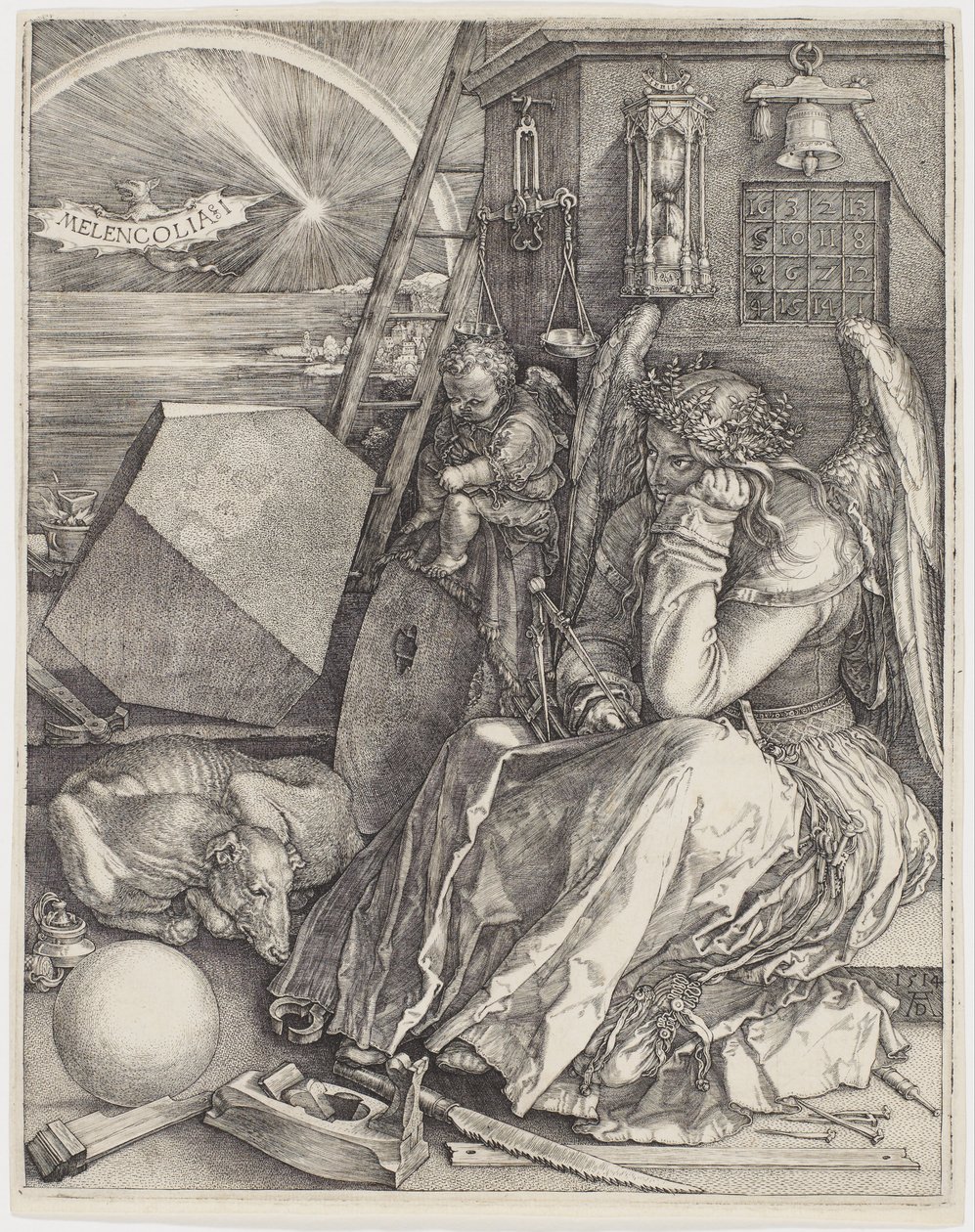 Melencolia I tekijältä Albrecht Dürer