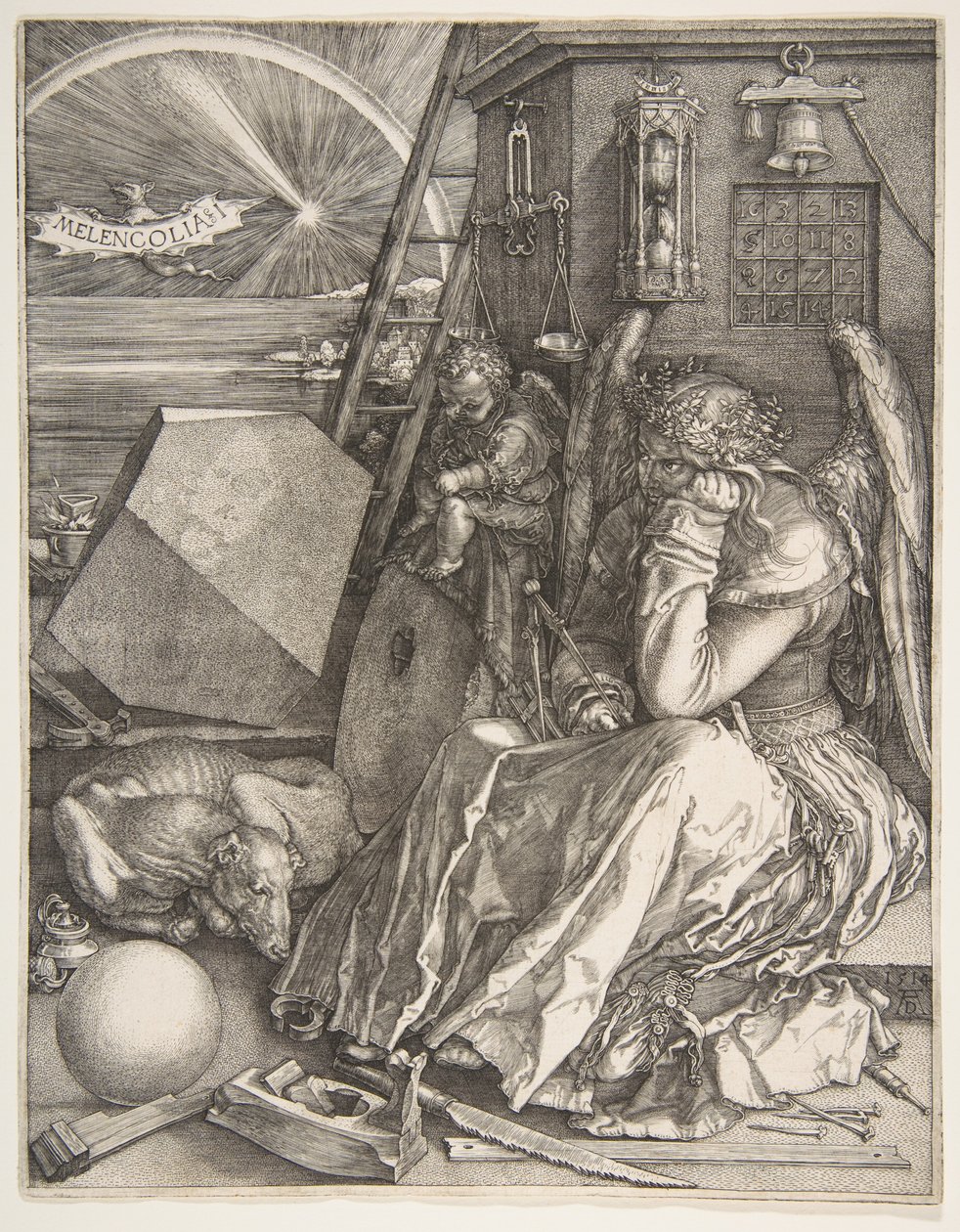 Melencolia I tekijältä Albrecht Dürer