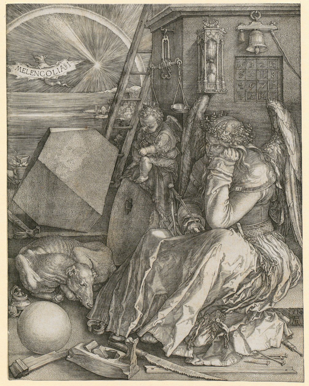 Melencolia I tekijältä Albrecht Dürer