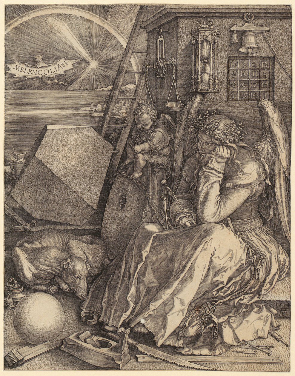 Melencolia I tekijältä Albrecht Dürer