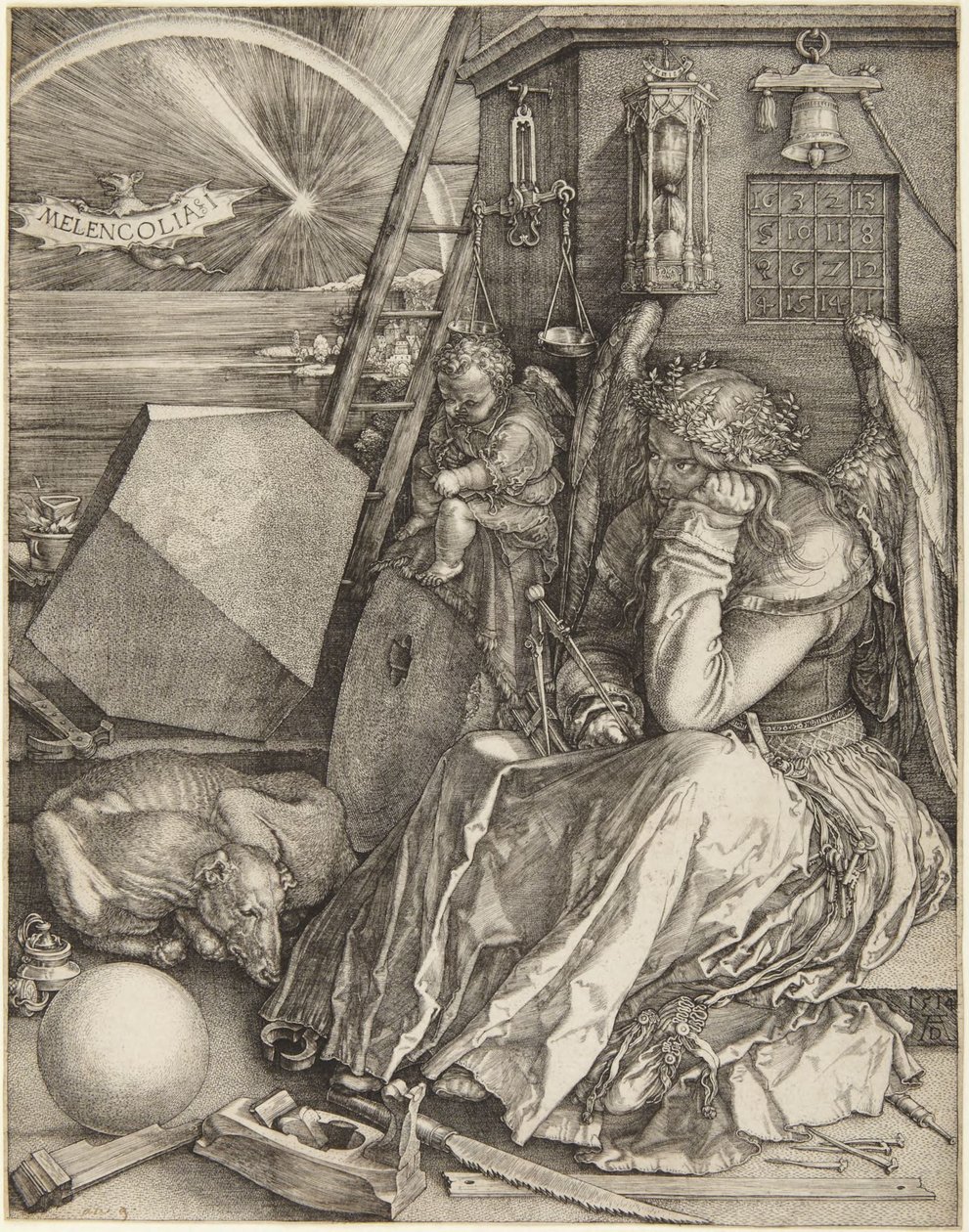 Melencolia I tekijältä Albrecht Dürer