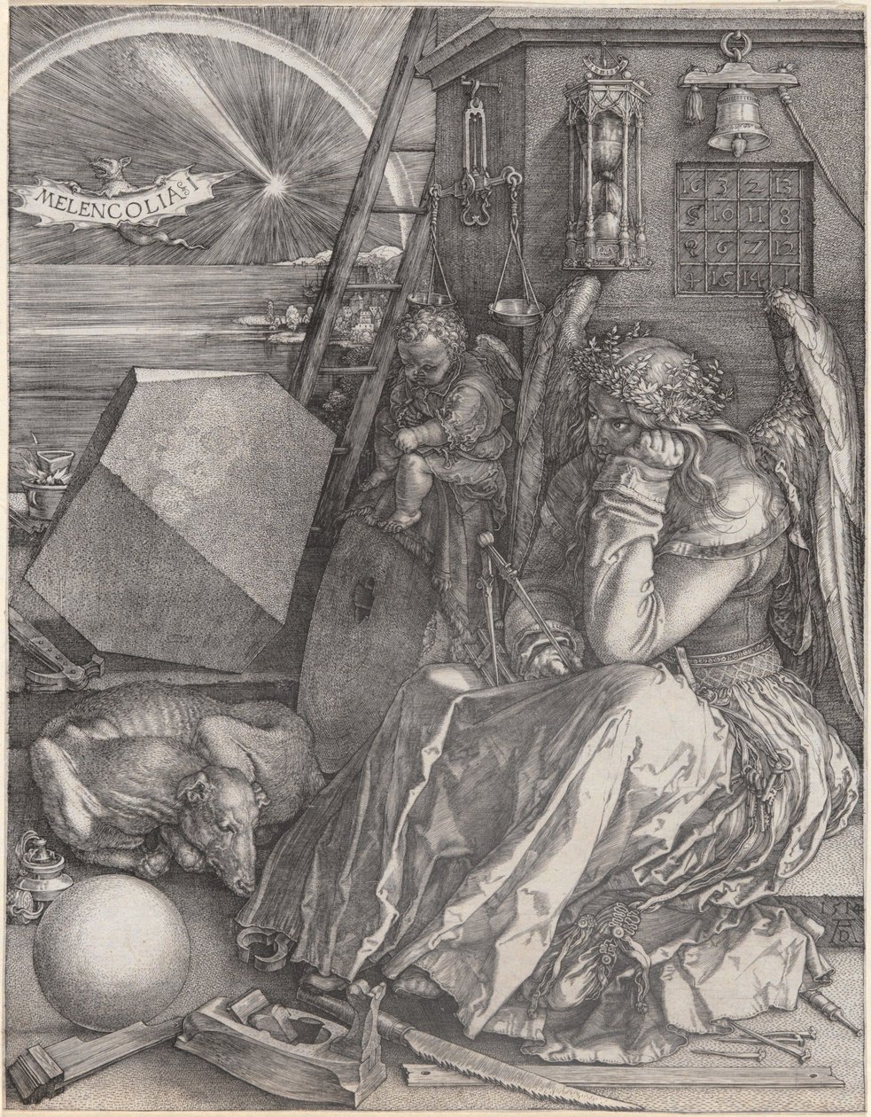 Melencolia I tekijältä Albrecht Dürer