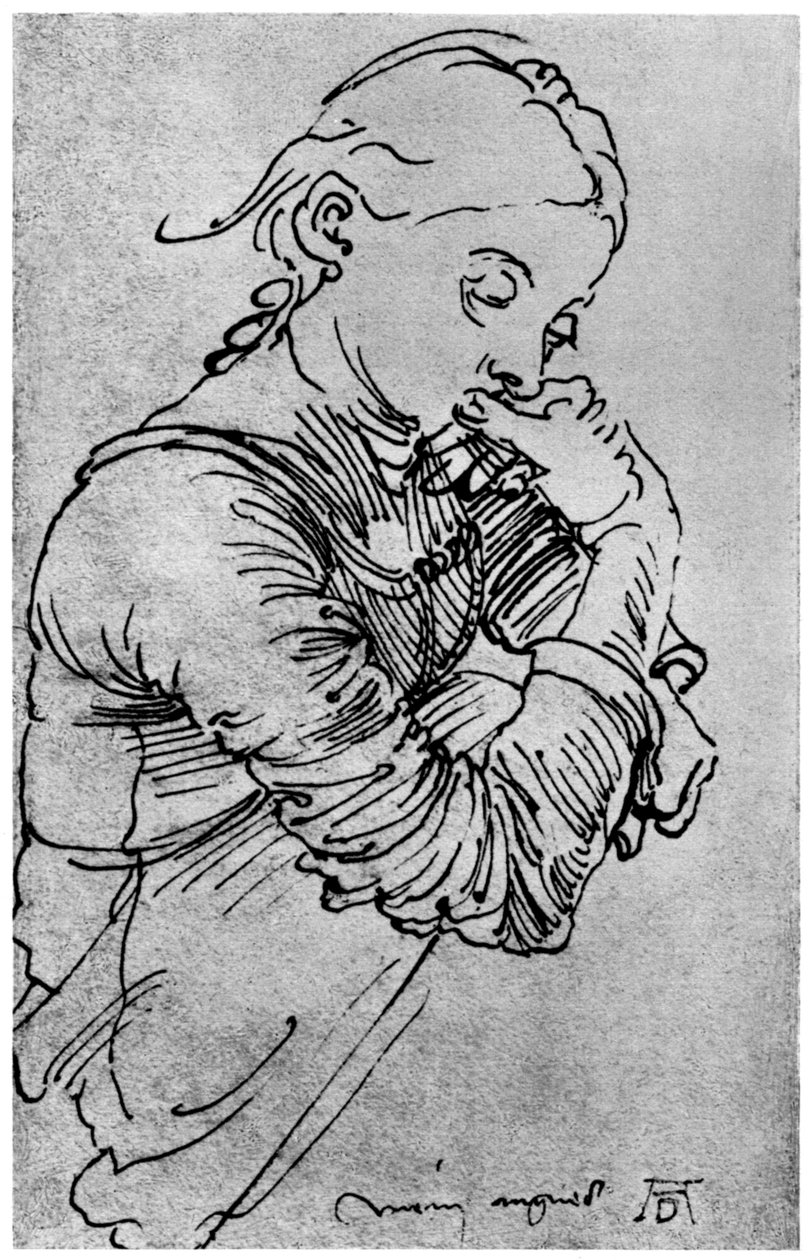Agnesini, Durersin vaimo kuvattuna tytönä, 1495, 1936 tekijältä Albrecht Dürer