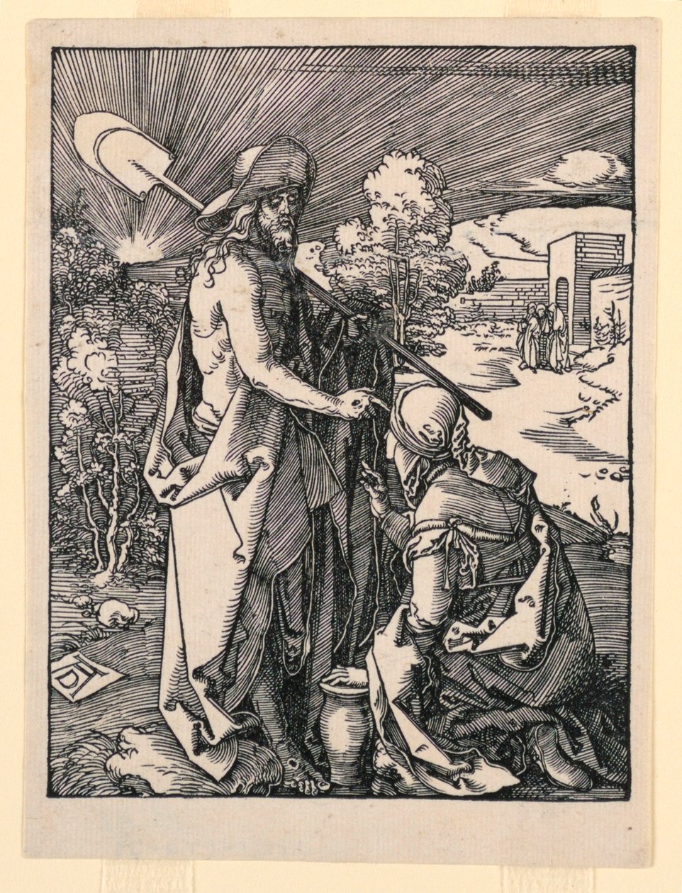 Noli me Tangere (Kristus ilmestyy Maria Magdalenalle), Pikku Passion -sarjasta tekijältä Albrecht Dürer