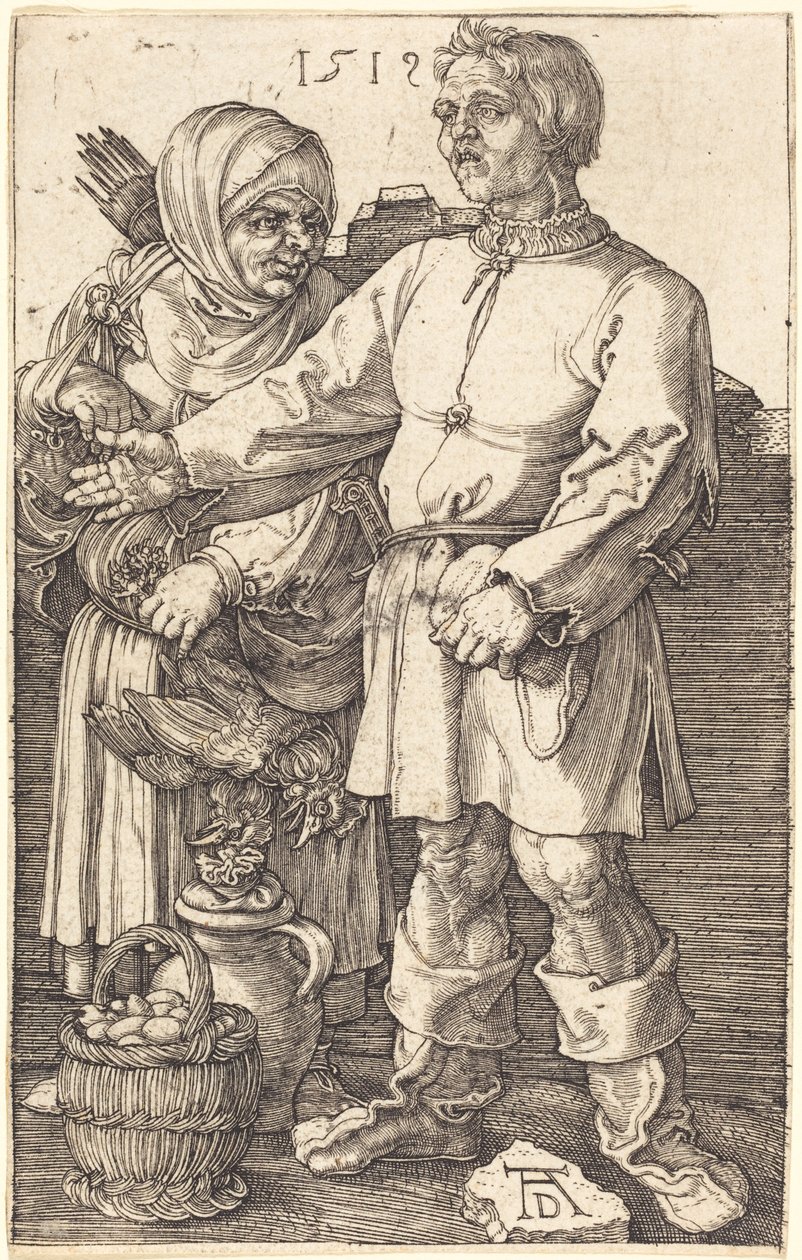 Talonpoikaispariskunta torilla tekijältä Albrecht Dürer