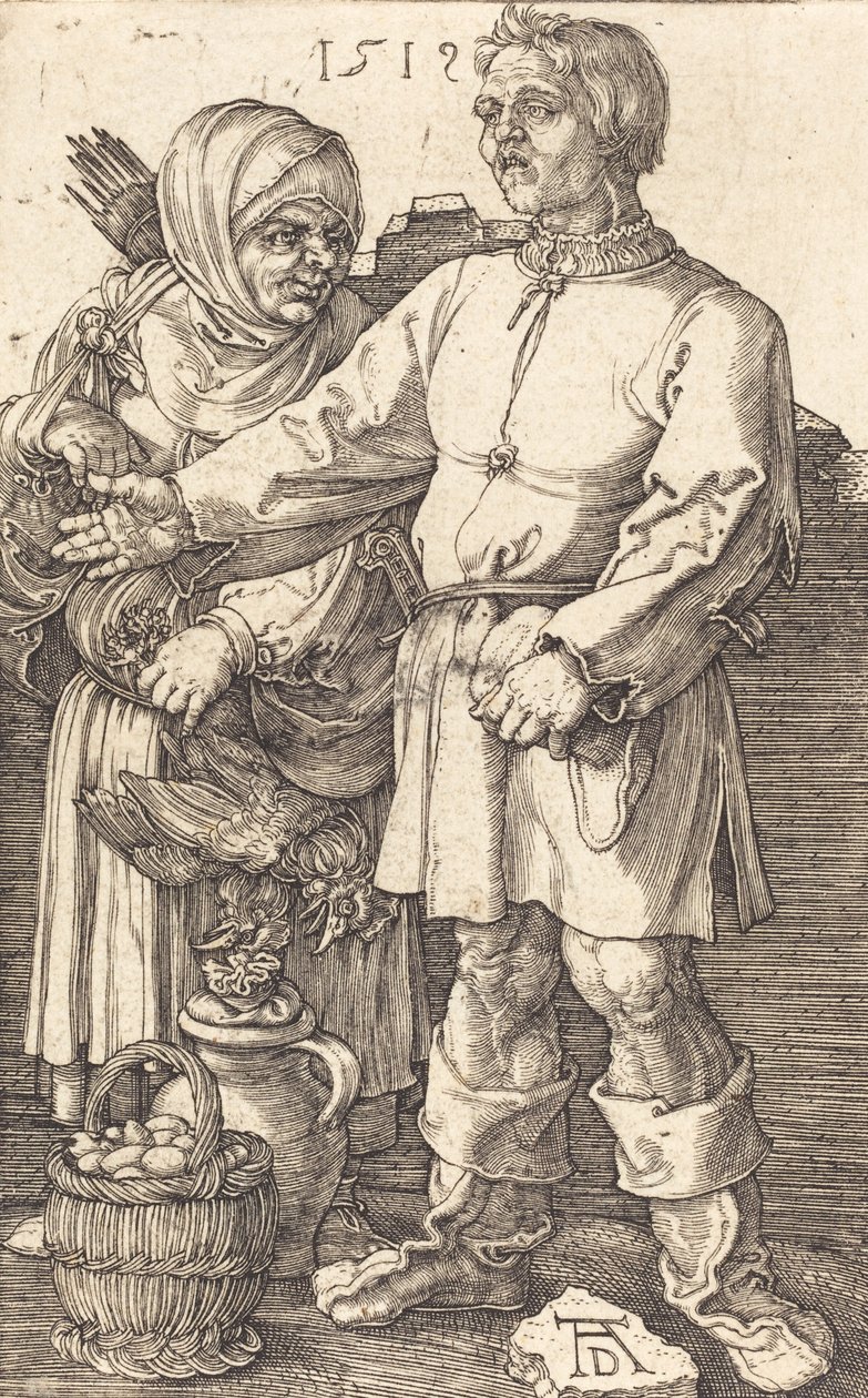 Talonpoikapariskunta torilla, 1519. tekijältä Albrecht Dürer