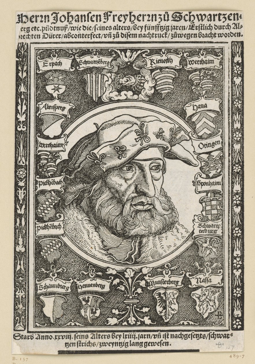 Johannes Freiherr zu Schwarzenbergin muotokuva tekijältä Albrecht Dürer
