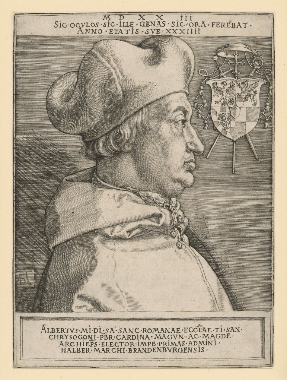 Brandenburgin kardinaali Albrechtin muotokuva (Suuri kardinaali) tekijältä Albrecht Dürer
