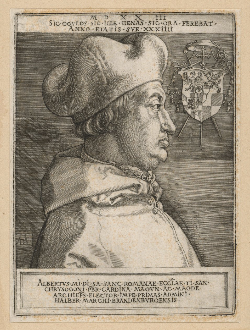 Kardinaali Albrecht von Brandenburgin muotokuva tekijältä Albrecht Dürer