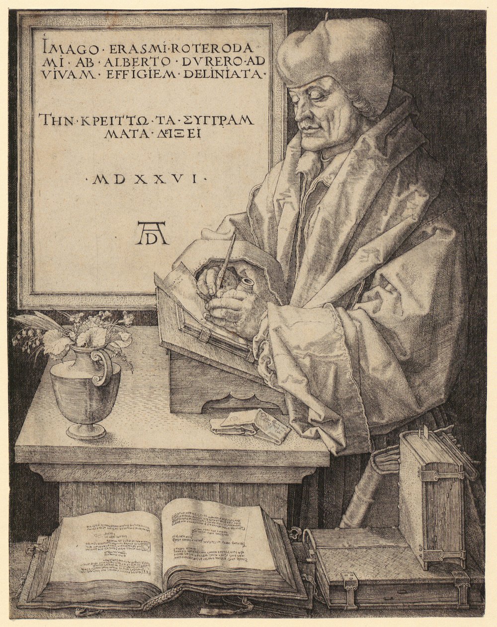 Erasmus Rotterdamilaisen muotokuva tekijältä Albrecht Dürer