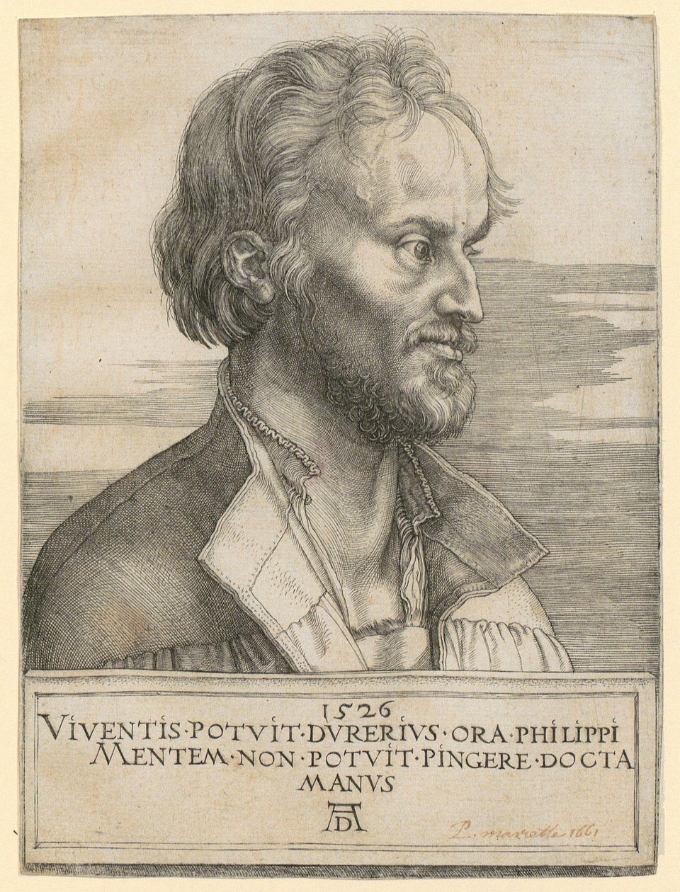 Philipp Melanchthonin muotokuva tekijältä Albrecht Dürer
