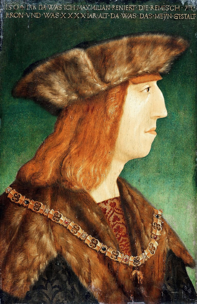 Keisari Maximilian I:n muotokuva 1459-1519, vuoden 1504 jälkeen tekijältä Albrecht Dürer