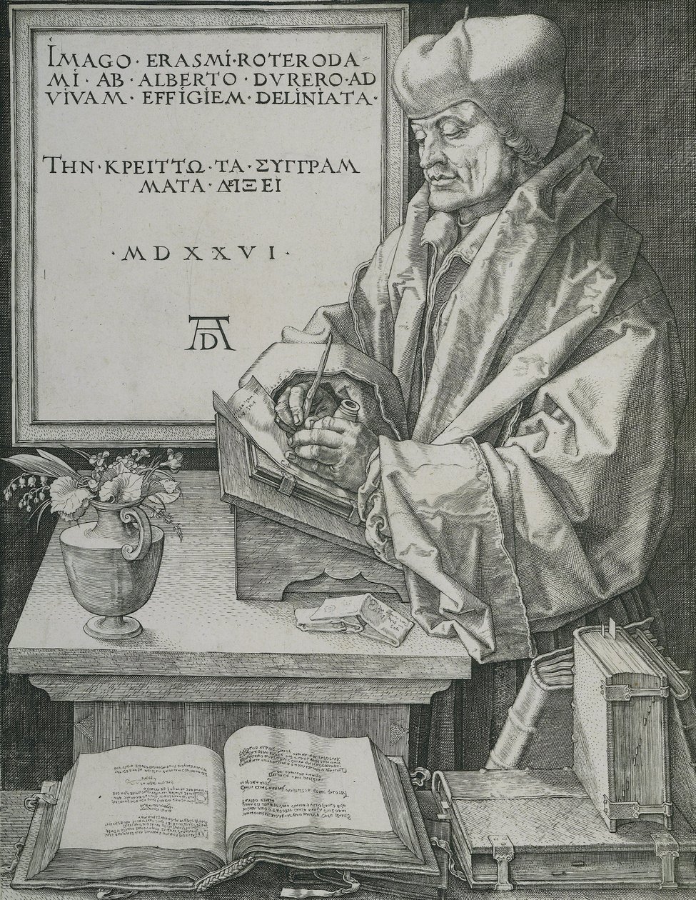 Erasmuksen muotokuva, 1526 tekijältä Albrecht Dürer