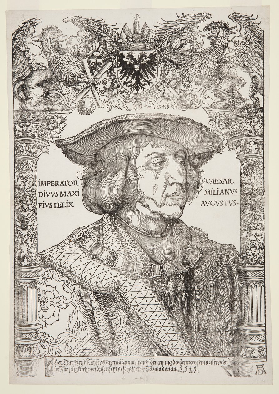 Maximilian I:n muotokuva tekijältä Albrecht Dürer