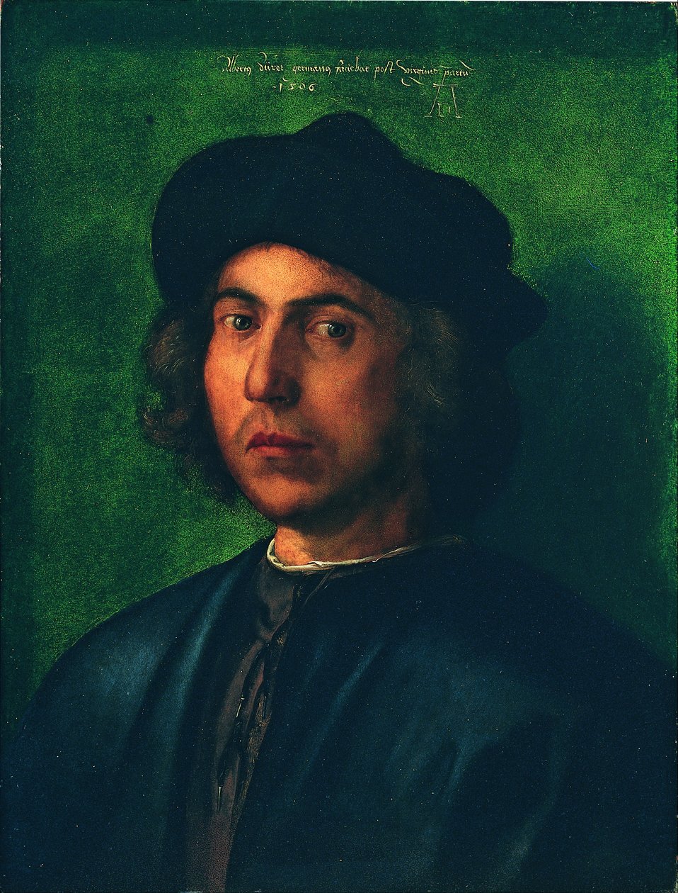 Nuoren miehen muotokuva
















 vihreää taustaa vasten tekijältä Albrecht Dürer