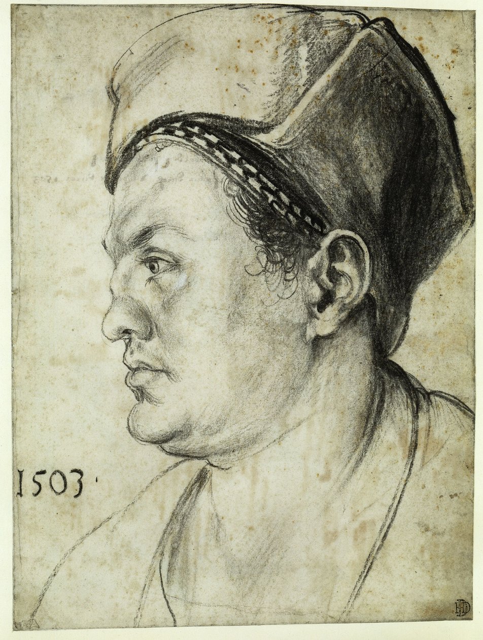 Willibald Pirckheimerin profiilikuva tekijältä Albrecht Dürer