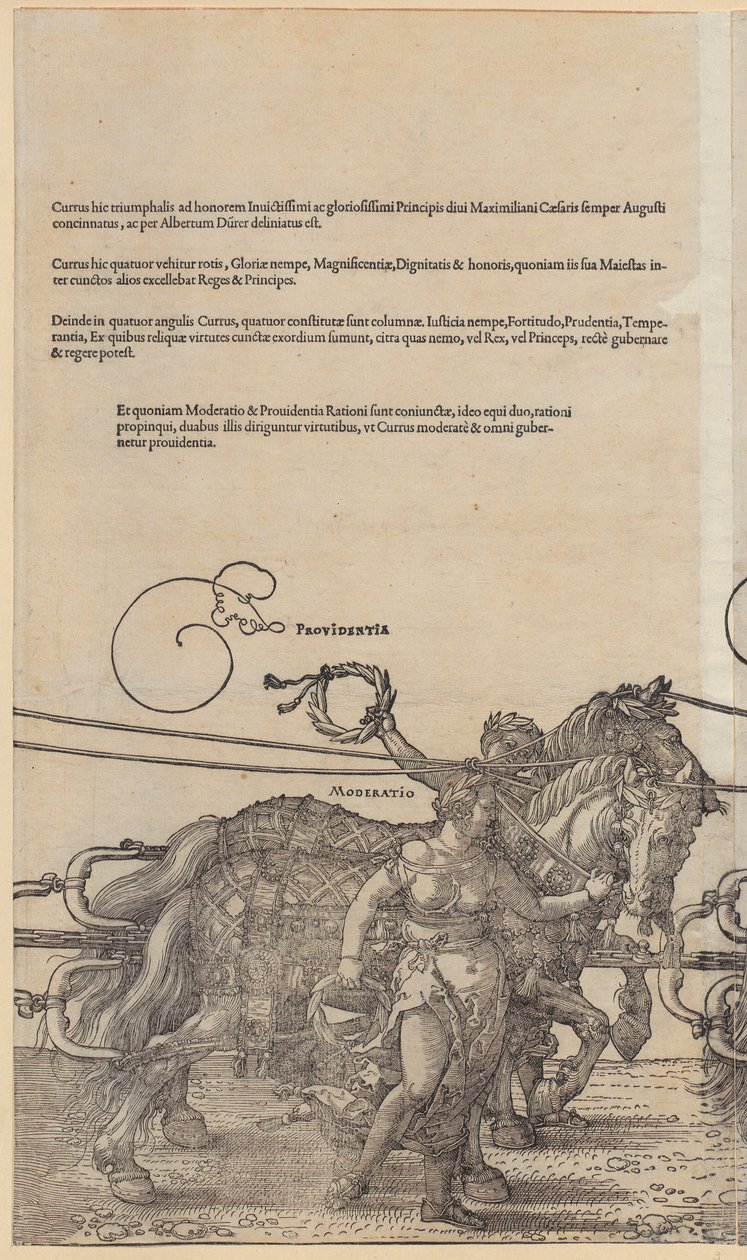 Providentia, lehti 3 sarjasta "Suuri triumfivaunu" tekijältä Albrecht Dürer