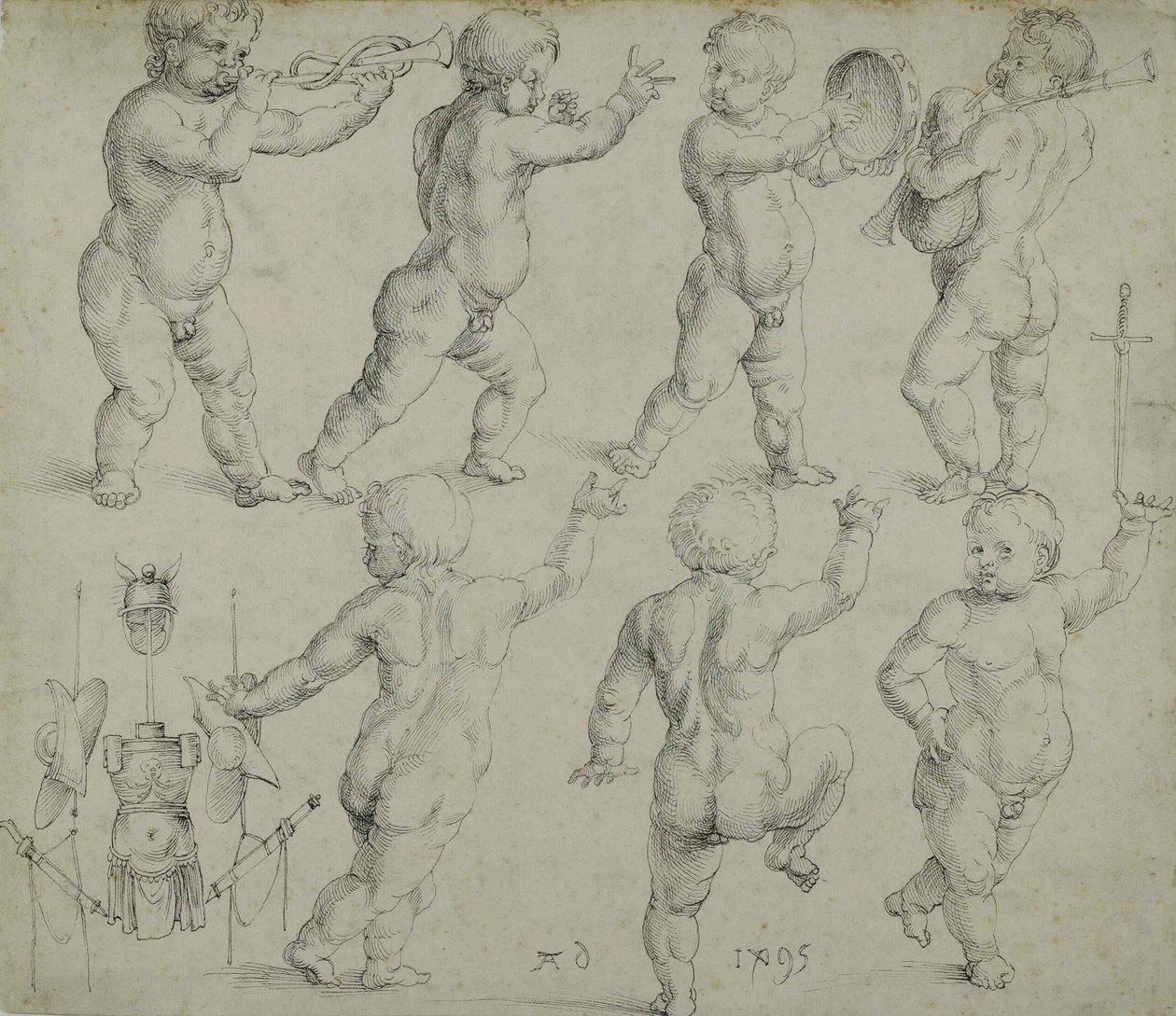 Putti, 1495. tekijältä Albrecht Dürer