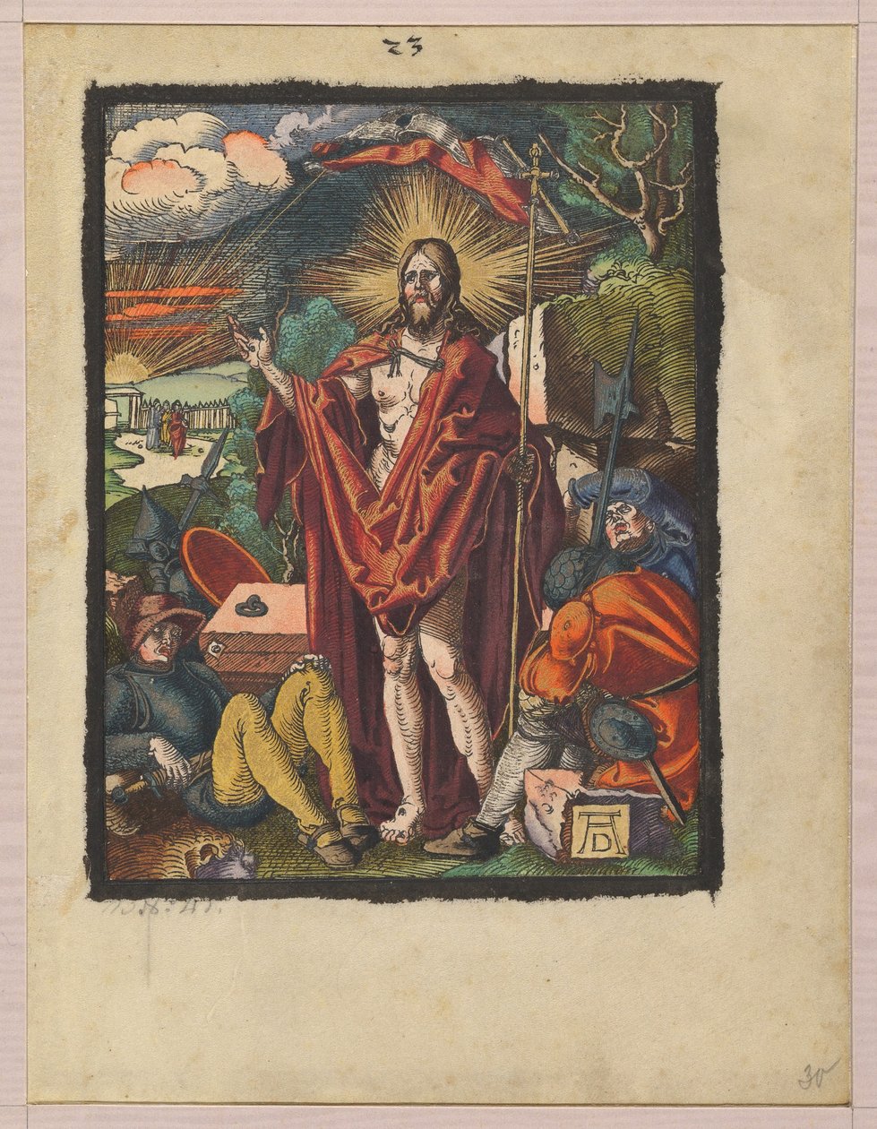 Auferstehung, aus "Die kleine Holzschnittpassion" tekijältä Albrecht Dürer
