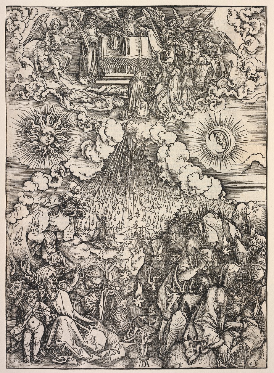 Pyhän Johanneksen ilmestys: Kuudennen sinetin avaaminen tekijältä Albrecht Dürer