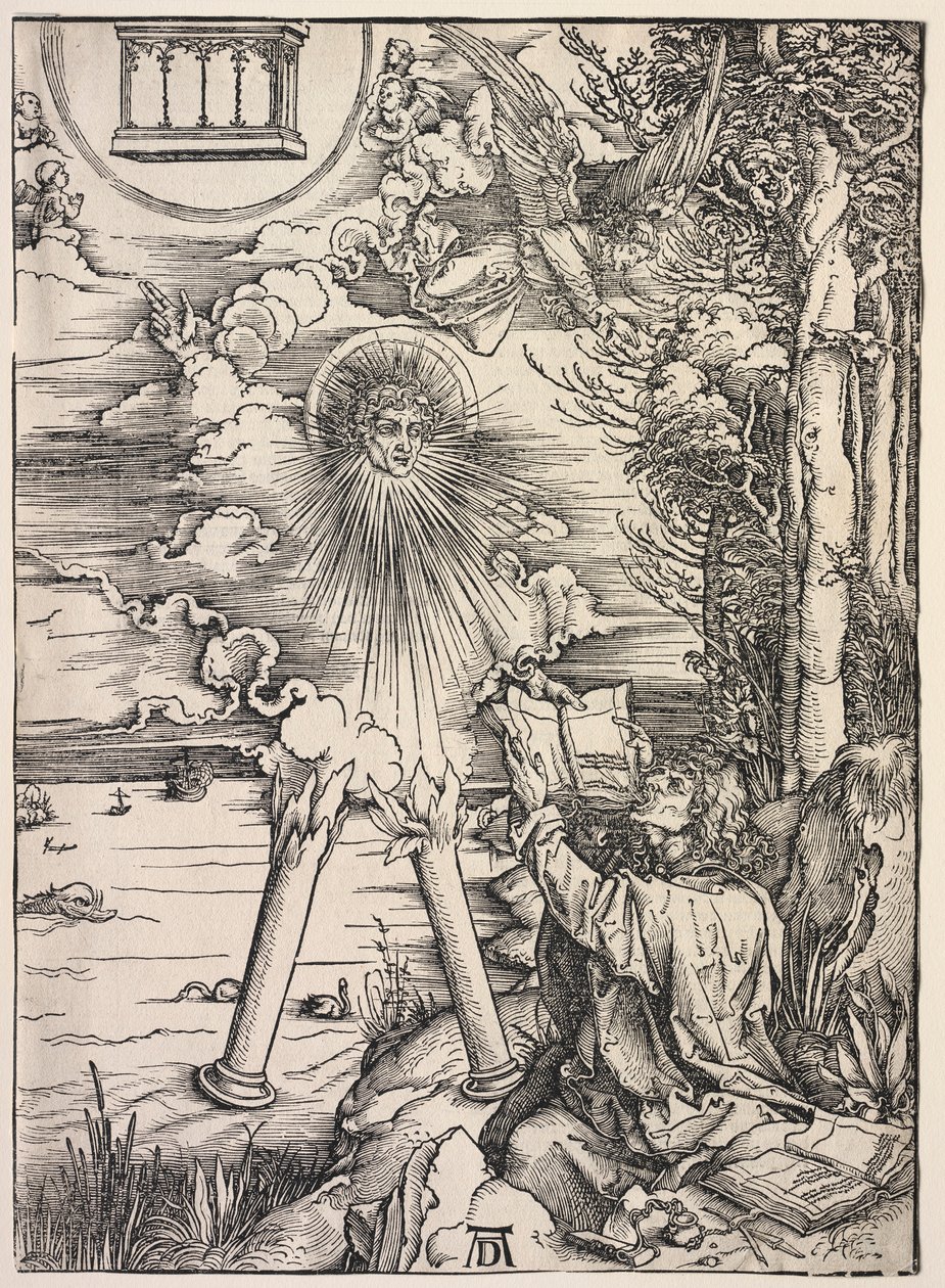 Pyhän Johanneksen ilmestys: St. John Devouring the Books, 1511. tekijältä Albrecht Dürer
