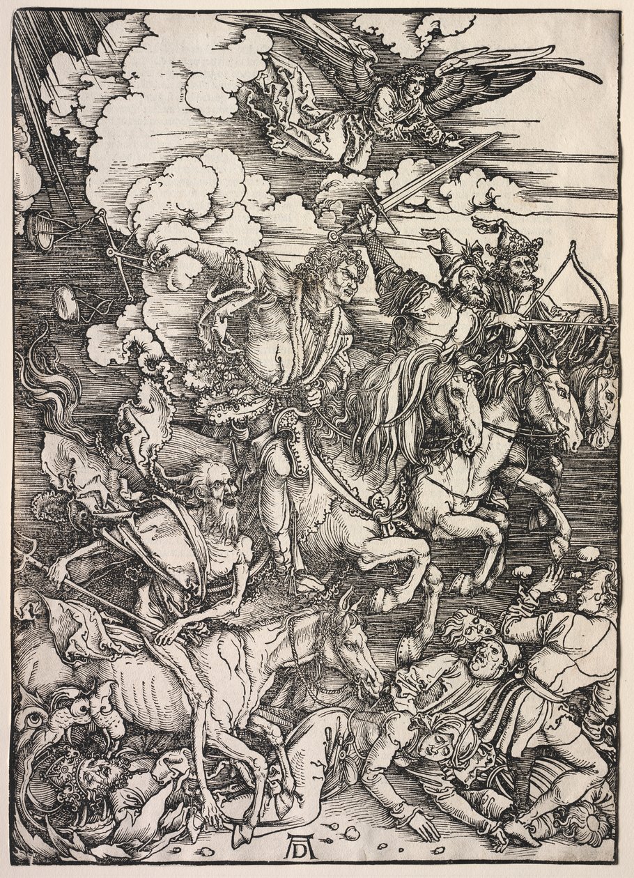 Pyhän Johanneksen ilmestys: Neljä ratsumiestä tekijältä Albrecht Dürer