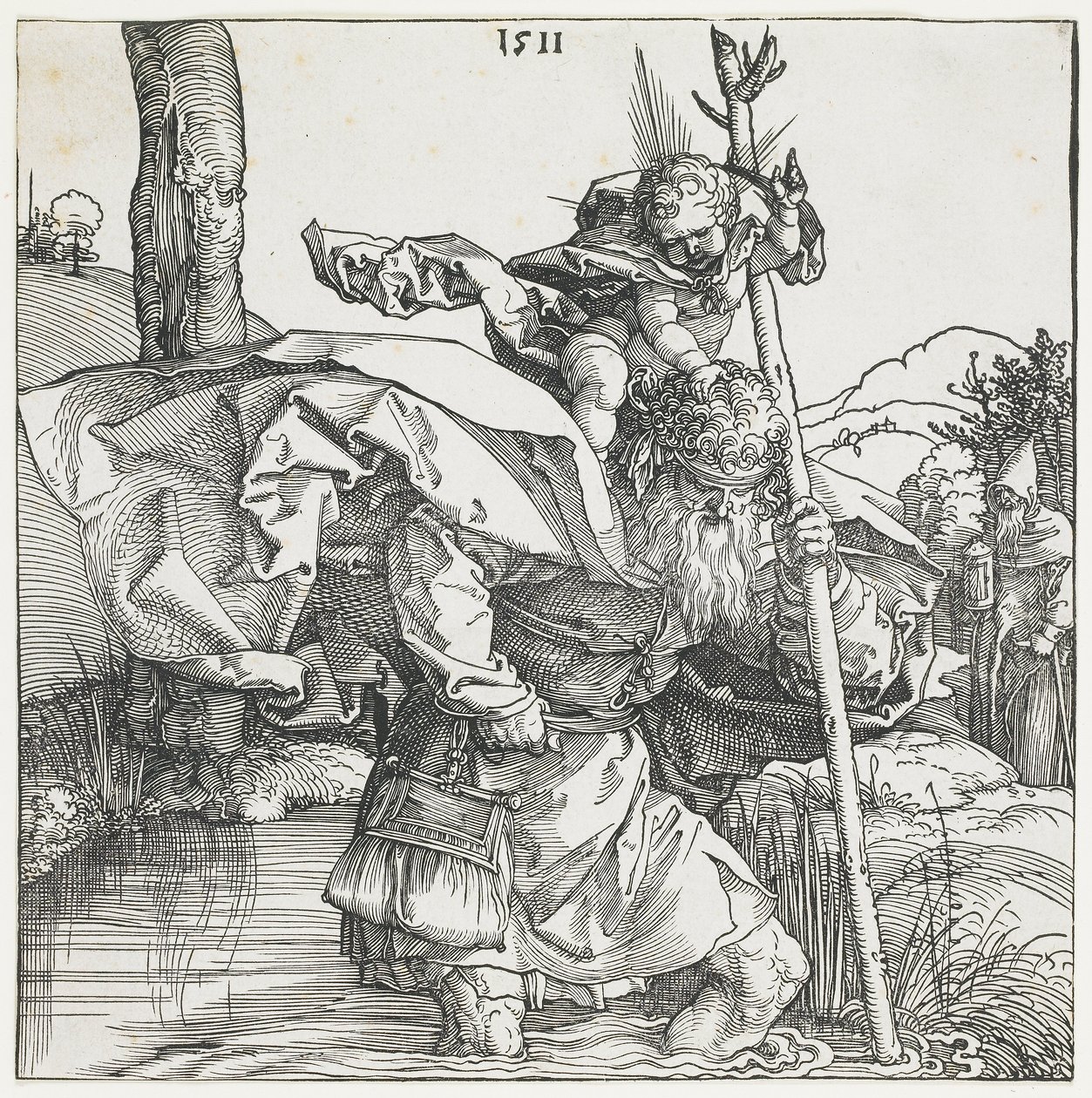 Pyhä Christopher tekijältä Albrecht Dürer