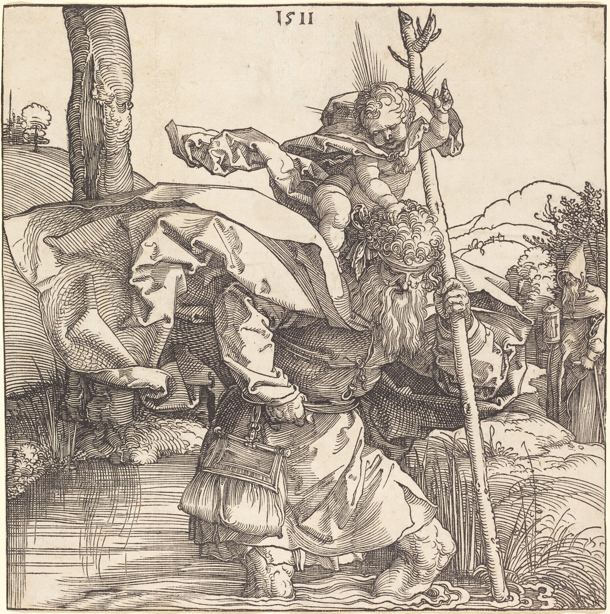 Pyhä Christopher tekijältä Albrecht Dürer