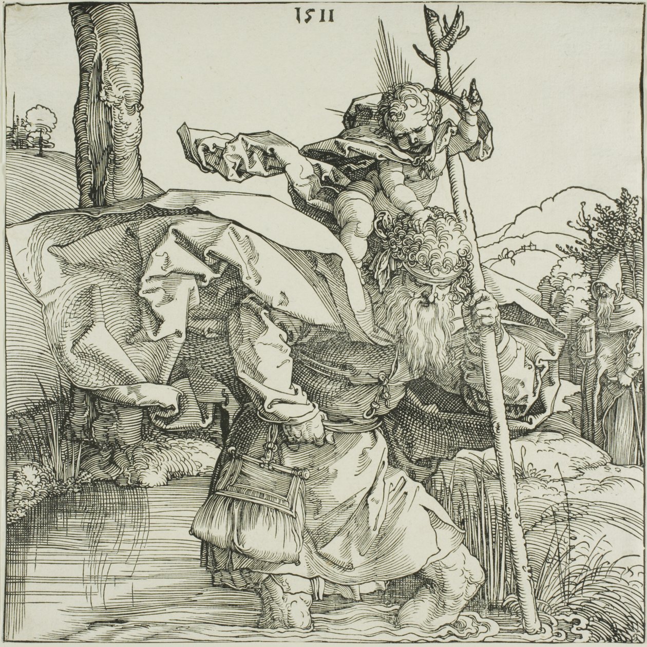 Pyhä Christopher tekijältä Albrecht Dürer
