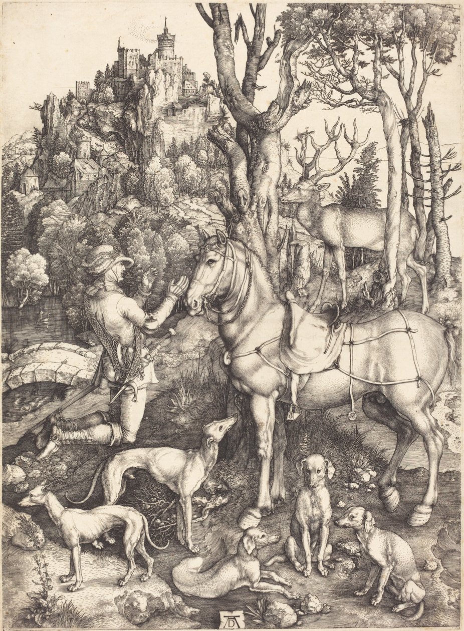 Pyhä Eustace tekijältä Albrecht Dürer