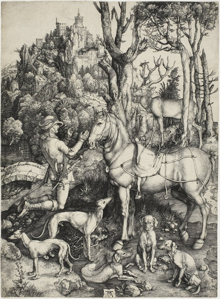 Pyhä Eustace tekijältä Albrecht Dürer