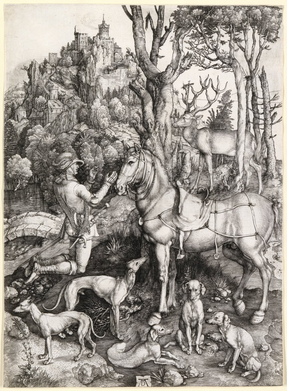 Saint Eustace tekijältä Albrecht Dürer