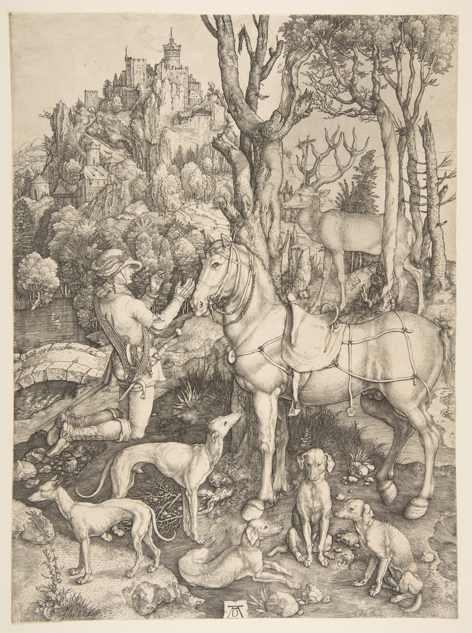 Pyhä Eustace tekijältä Albrecht Dürer