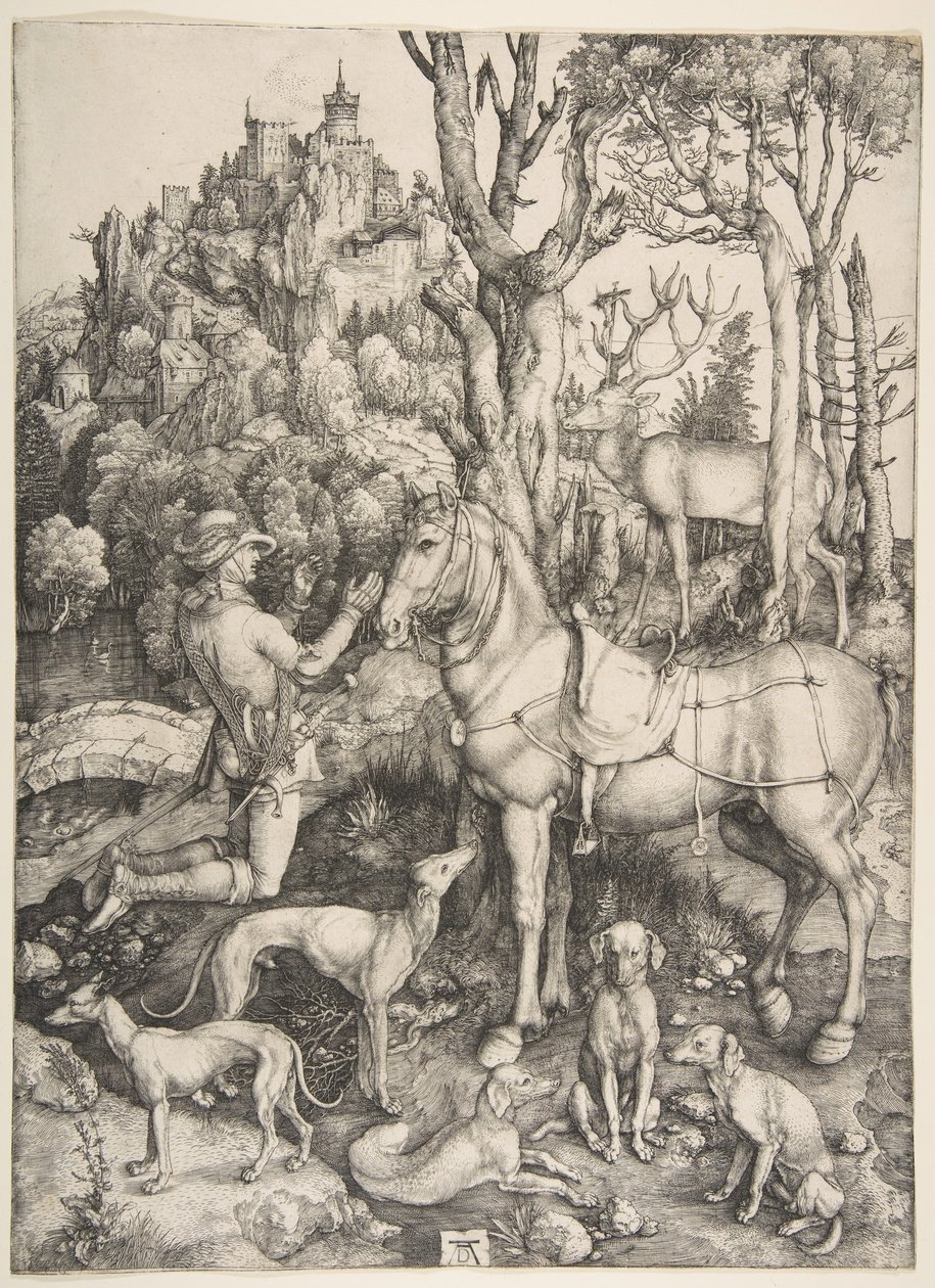 Saint Eustace, n. 1501. tekijältä Albrecht Dürer