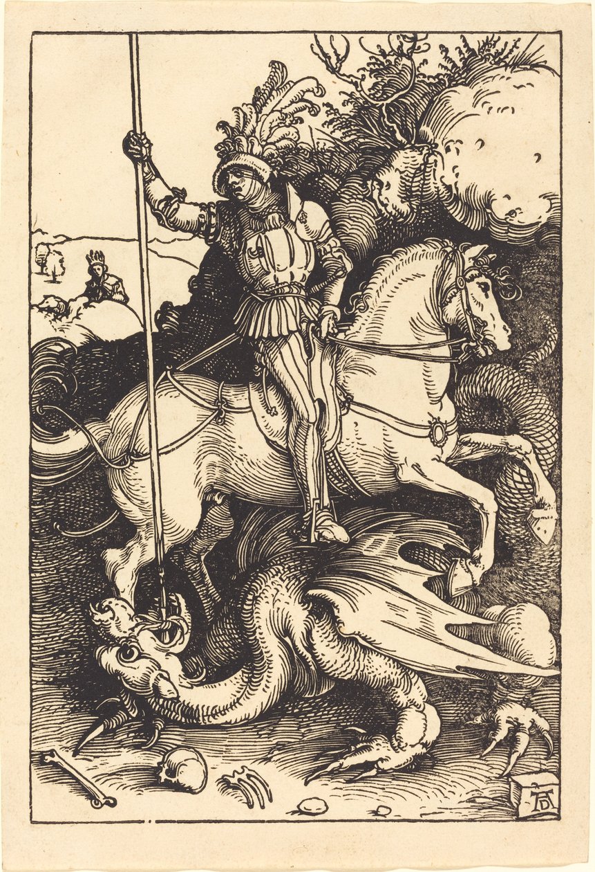 Pyhä Yrjö tappaa lohikäärmeen tekijältä Albrecht Dürer