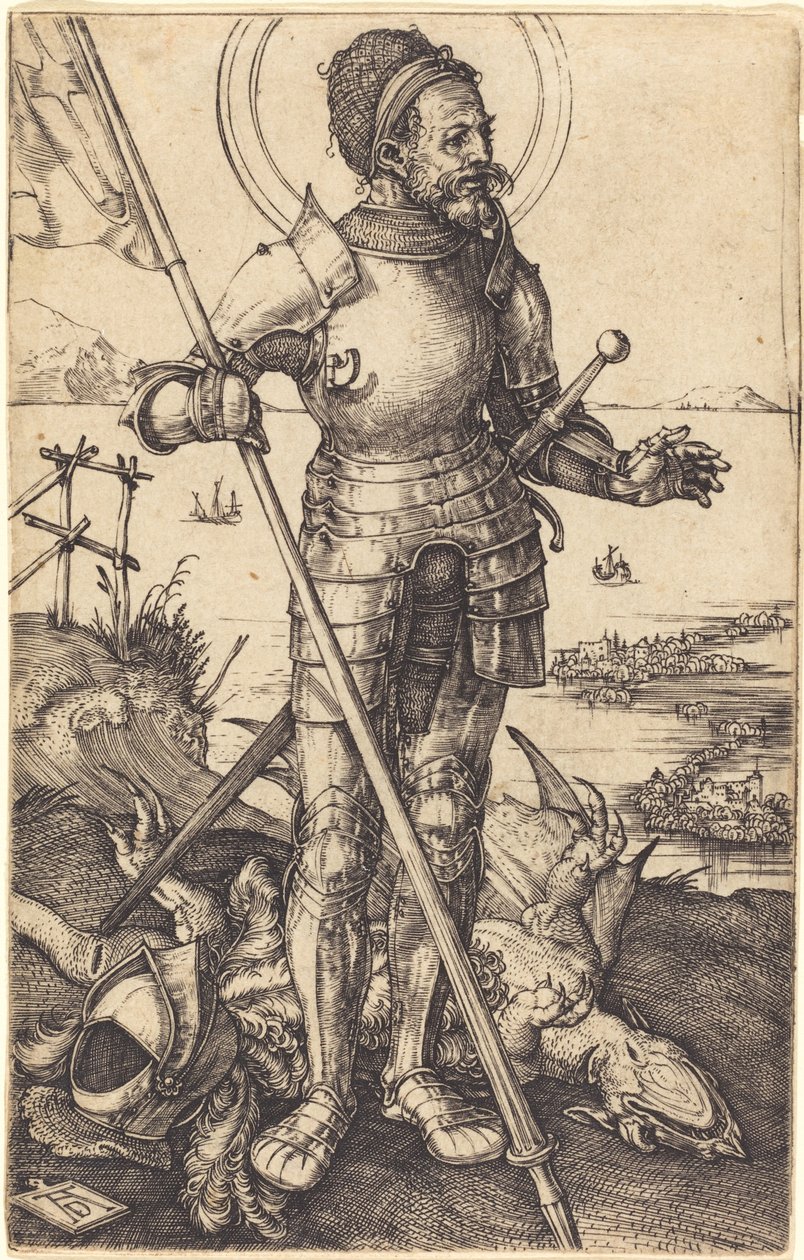 Pyhä Yrjö seisomassa tekijältä Albrecht Dürer