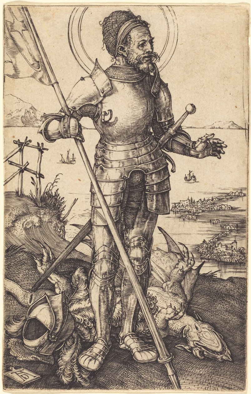 Seisova pyhä Yrjö tekijältä Albrecht Dürer
