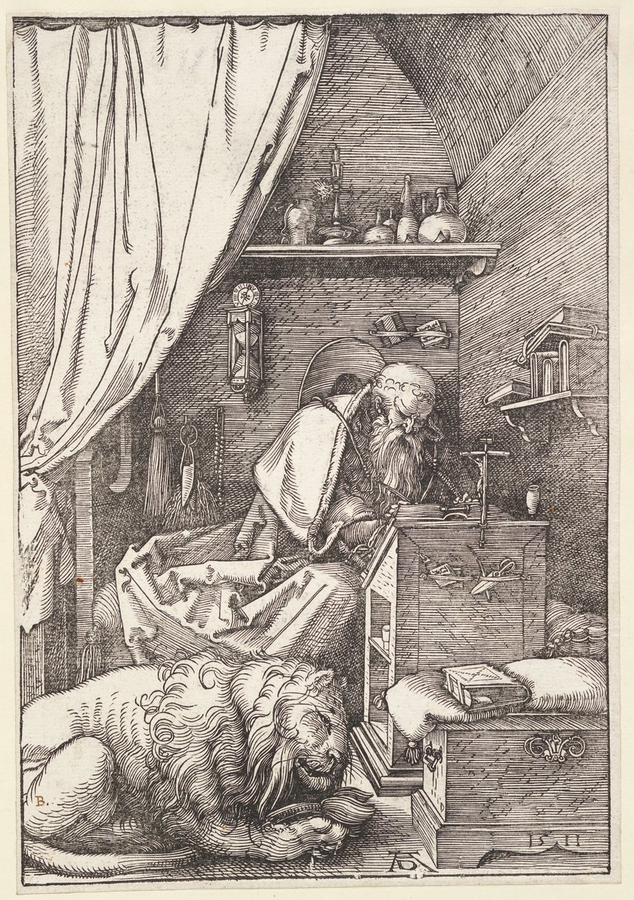 Pyhä Hieronymus kammiossaan tekijältä Albrecht Dürer