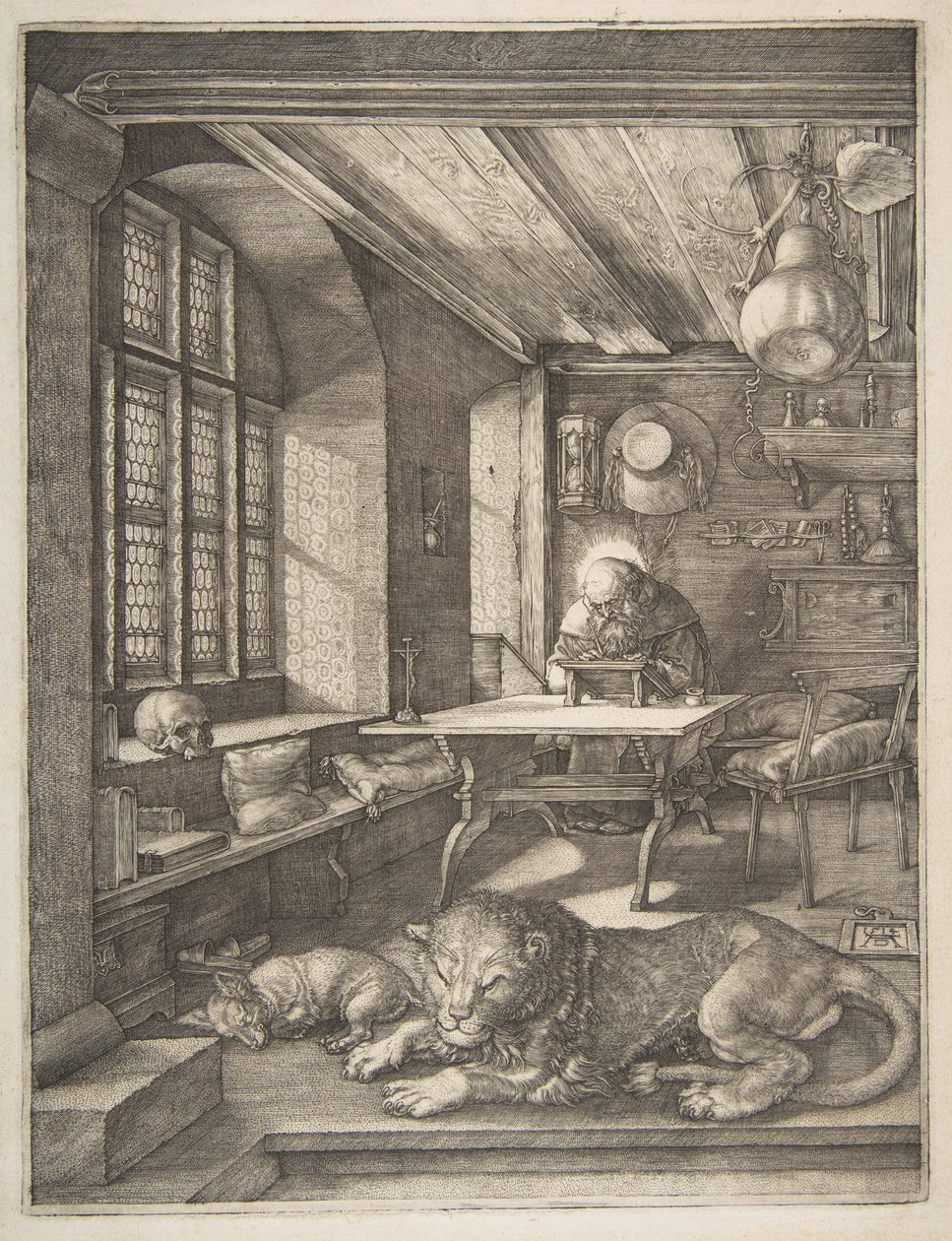 Pyhä Hieronymus työhuoneessaan tekijältä Albrecht Dürer