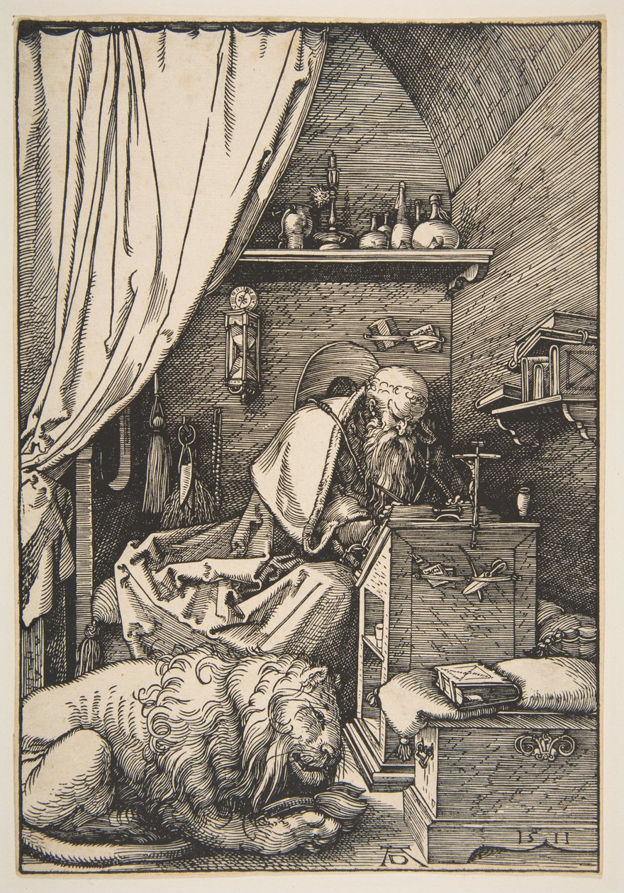 Pyhä Hieronymus työhuoneessaan tekijältä Albrecht Dürer