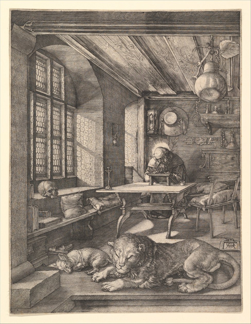 Pyhä Hieronymus työhuoneessaan tekijältä Albrecht Dürer