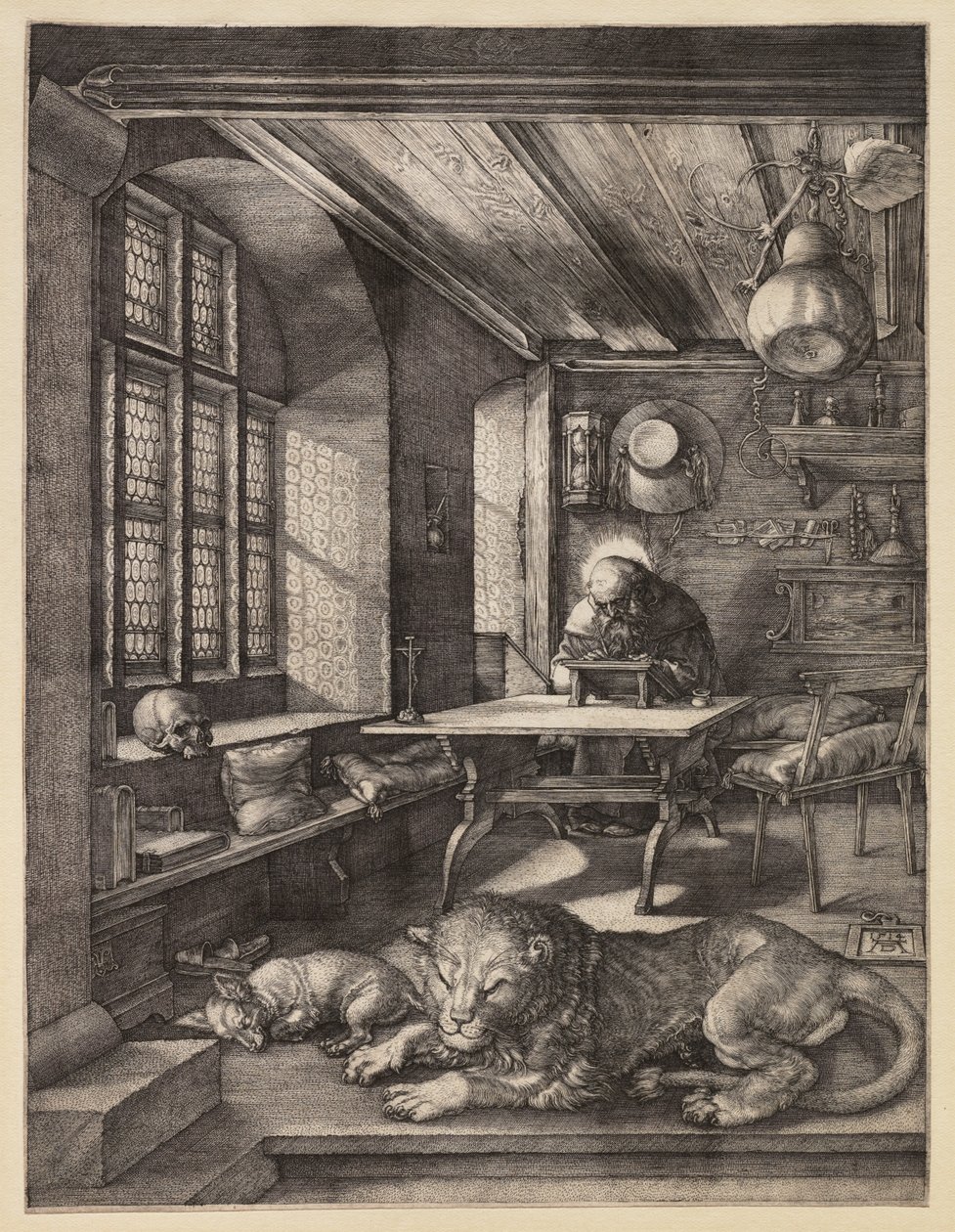 Pyhä Hieronymus työhuoneessaan tekijältä Albrecht Dürer