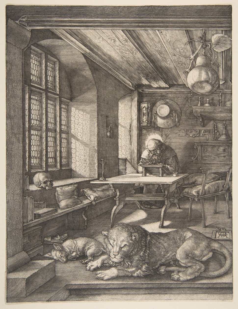 Pyhä Hieronymus tutkimuksessaan, 1514. tekijältä Albrecht Dürer
