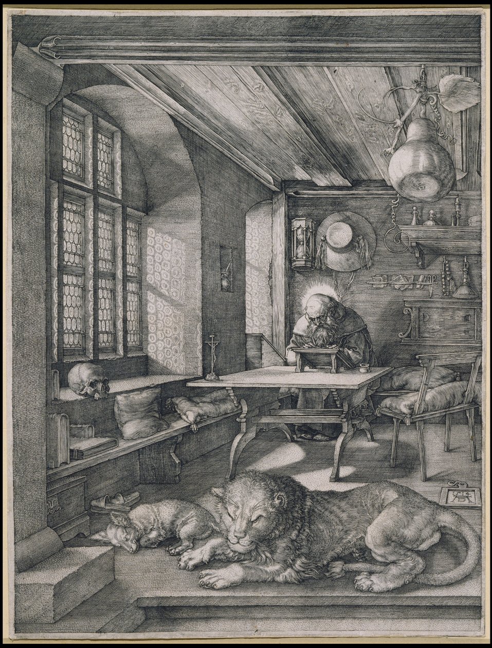 Pyhä Hieronymus työhuoneessaan tekijältä Albrecht Dürer