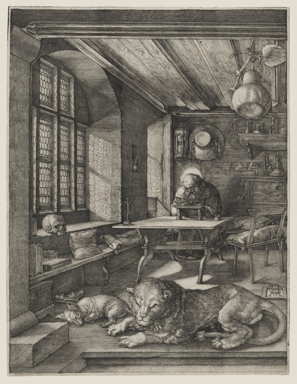 Pyhä Hieronymus työhuoneessaan tekijältä Albrecht Dürer