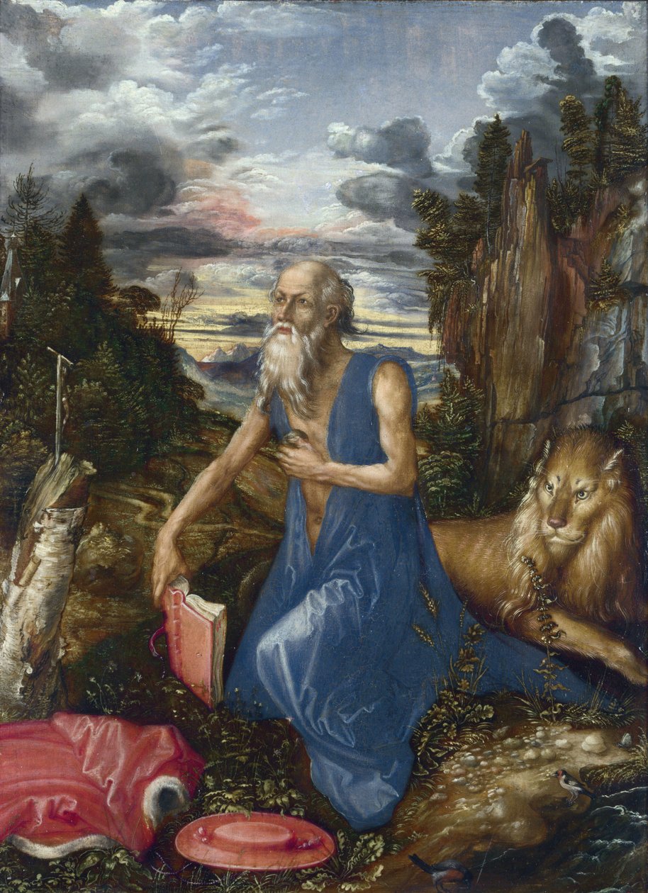Pyhä Hieronymus erämaassa tekijältä Albrecht Dürer